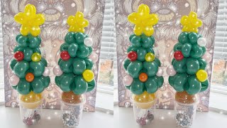 🎄🎄🎄How to make Christmas tree Balloon.Easy Balloon Christmas Tree Tutorial.简易版气球🎈圣诞树教程。