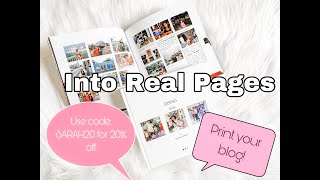 Publish your blog into a book using Into Real Pages