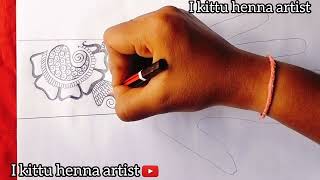 pencil finger mehndi design for beginners 🙂||पेंसिल मेहंदी डिजाइन फॉर बिगिनर्स || pencil mehndi 2024