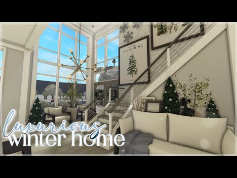Bloxburg  Luxurious Winter Family Home  Roblox  House Build