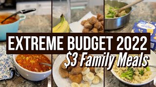 EXTREME BUDGET FAMILY MEALS for $3! // EXTREME BUDGET CHALLENGE