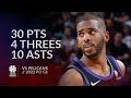 Chris Paul 30 pts 4 threes 10 asts vs Pelicans 2022 PO G1