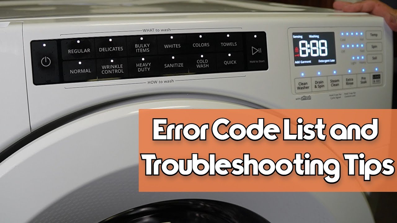 Whirlpool Front Load Washer: Error Codes, And Troubleshooting Mode ...