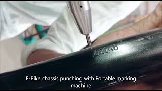 E Bike chassis punching with portable machine | micro Industrial Solutions