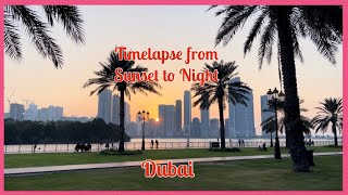 Beautiful timelapse at al nakheel oasis park