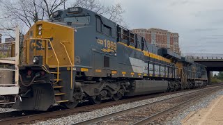 Thanksgiving Break Railfanning at Alexandria Ft. CSX 1869 (C\u0026O) \u0026 CSX 7274