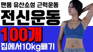 SUB)손목부담X , 좁은공간에서도 OK! 단순한 게 좋은 사람들 모여라!! 전신운동 100개!! PPIAYK'S FIT FULL BODY WORKOUT