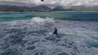 test flight skidio 2 (no pilot) kiteboarding kailua Oahu 2023