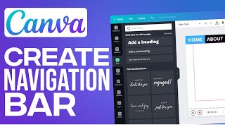 How To Create Navigation Bar In Canva 2026 (Canva Website Tutorial)