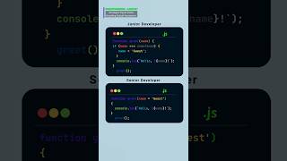 Junior Developer VS Senior Developer 👾 #javascript #webdesign #music #shorts #coding #trending #css