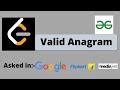 Anagram || Valid Anagram Solution in Java || Leetcode || GFG
