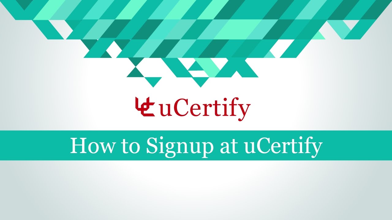 How To Sign Up At Ucertify Youtube