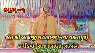 કનેડીયા સત્સંગ#સંત શ્રી લાલજી મહારાજ#જૉરદાર આધ્યાત્મ વાણી25/1/2023 ભાગ:૧