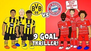 Dortmund vs Bayern - 9 GOAL THRILLER! Muller at centre-back?! (Goals Highlights)