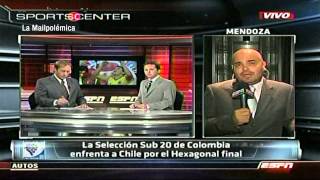 Andrés Marocco y su cubrimiento especial (?) del Suramericano sub-20 2013 (ESPN)