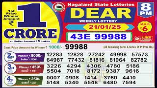 Dear Lottery Sambad Evening 8 PM today 21.01.25 Nagaland State Lottery Result