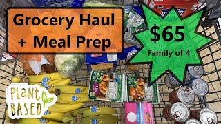 BUDGET Grocery Haul & Meal Prep / Shop Vegan at ALDI and Amazon / Low Cost Family Meal Plan