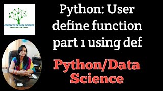 Class 6-Python User Define Function Using Def