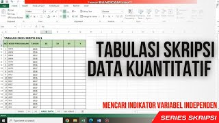 CARA MEMBUAT TABULASI DATA KUANTITATIF DI EXCEL #tabulasi #skripsi