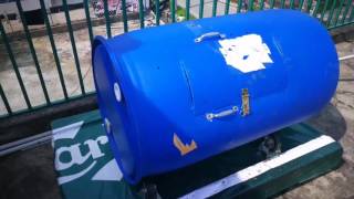 Our Aquaponics infra - Our DIY Compost Tumbler