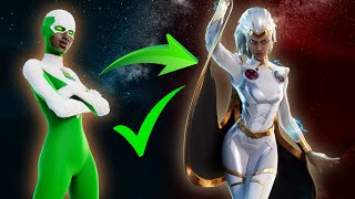 STORM from TEMU?! How to get STORM skin in FORTNITE! Epic Superhero Skin Tutorial Backlash #xmen