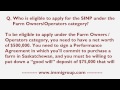 Who is eligible to apply for the SINP under the Farm Owners Operators category?