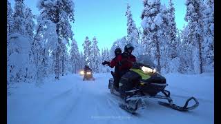 Snowmobile Safari Lappish Circle in Levi, Lapland (Finland)