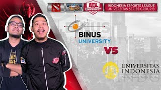 UNIVERSITAS INDONESIA VS BINUS UNIVERSITY W/ Coki \u0026 Tretan MLI  @IEL 2019: University Series