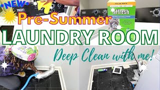 DEEP CLEAN WITH ME | LAUNDRY ROOM | Pre-summer deep clean with me | How to deep clean