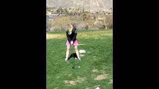Girl golf fail