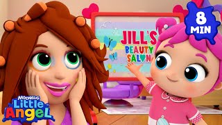 Jill's Make-Up Studio! 🪮💄 | Little Angel Nursery Rhymes | Kids & Baby Songs