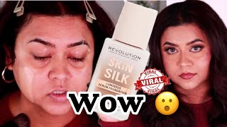 Revolution Beauty Skin Silk Serum Foundation Review \u0026 Wear Test | Dry Textured Skin | NC 40