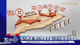 台積電高雄楠梓蓋2奈米廠? 陳其邁:年初有說變先進製程｜TVBS新聞 @TVBSNEWS01