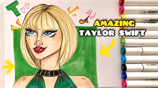 *chill* How i draw beautiful Taylor Swift  ~enjoyable sketches with me ✍🏼💭🍃