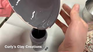 Glazing a bowl using dried out glaze chips.