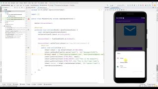 Android Studio Implicit Intent Email with Java