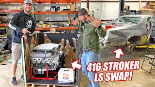 LS Swapping Demo Ranch's EL CHROMINO Part 1: Surprising Matt With a Texas Speed Stroker Engine!!!
