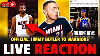 LIVE REACTION: JIMMY BUTLER OFFICIALLY TRADED TO WARRIORS MID-GAME | MIAMI HEAT GET ANDREW WIGGINS