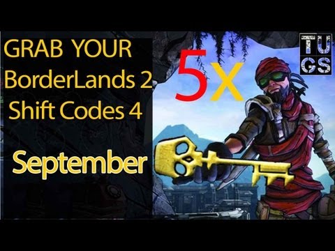 2nd Set 5 Golden keys of 15 Golden Keys BorderLands 2 SHIFT code Sept 14 PC, MAC, PS3 & Xbox 360 2nd Set 5 Golden keys of 15 Golden Keys BorderLands 2 SHIFT code Sept 14 PC, MAC, PS3 & Xbox 360