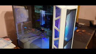 review on my Cooler Master MasterCase H500P Mesh White ARGB/how to hook up the L.E.D lights on it.