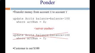 Database Systems (Spring 2020) - Lecture 17 Part 1 - Intro to Transactions