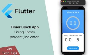 Flutter: Timer Clock App / Circle Progress (Using library percent_indicator)