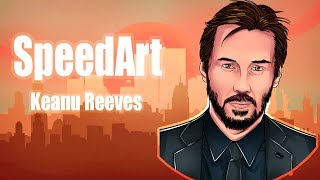 SpeedArt Keanu Reeves | Арт на графическом планшете