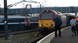 67021 departs Doncaster dragging an East Coast service to King's Cross