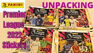 Opening 2022 Panini Premier League Stickers pre-release !! FIRST LOOK unpacking