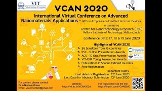 International Virtual Conference on Advanced Nanomaterials and Applications (VCAN 2020)