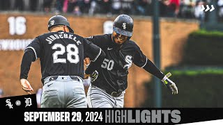 HIGHLIGHTS: White Sox Defeat Tigers in 2024 Season Finale for Series Win (9.29.24)