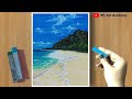 Soft Pastel Drawing - Most Creative way Blending technique ever seen - Realistic Seabeach Tutorial.