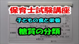 子どもの食と栄養　糖質の分類