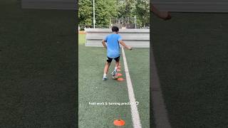 미국에서 축구하기 (Football in US): Foot work \u0026 turning practice ⚽️